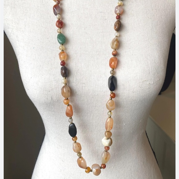 Vintage semi-precious stones necklace - Picture 1 of 5